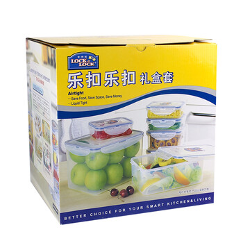 
                                        乐扣乐扣 塑料保鲜盒8件套装HPL827S002便当盒大容量饭盒                