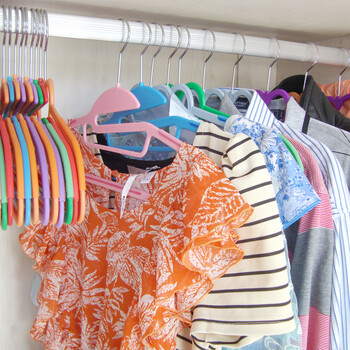 衣有所爱 服装店衣架 防滑魔术塑料衣撑无痕衣服挂撑子衣挂衣服架  蓝色 30个