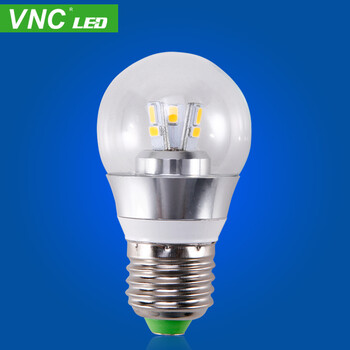 V-POWER照明 LED全新技术360度仿白炽灯泡E27灯泡透明罩 5W 正白光