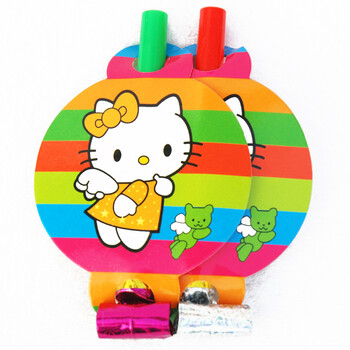 孩派HighParty/生日派对用品/生日装饰/Hello Kitty吹龙/6个