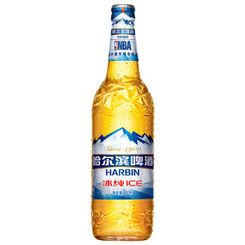 哈尔滨（Harbin）啤酒 冰纯600ml*12大瓶 整箱