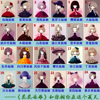 小幅卧室钻石画新款钻石绣贴钻画满钻方钻砖石儿童房挂画粘点钻十字绣精准印花花姑娘卡通动漫人物 画布35*30 花姑娘 拍下请备注编号 新手练习