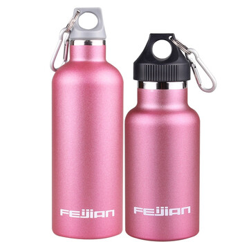 飞剑 情侣真空保温保冷两用运动水壶（2只装）500ML+350ML 组合红