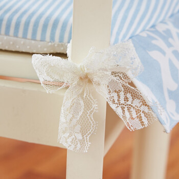 蔻姿（cozzylife）加厚布艺 印花椅坐垫 暮蓝 (2入) 42cm*43cm