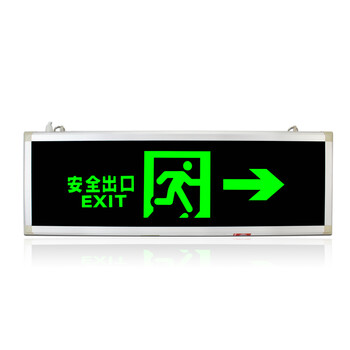 艺光 商场使用LED 超大超豪华消防通道指示灯 安全出口疏散牌 高亮绿 双面安全出口右方向 其他