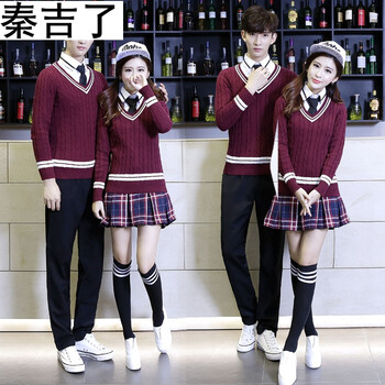 秦吉了(qinjiliao) 校服套装高中初中生学院风英伦韩国制服班服秋季