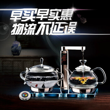 
                                        佰宝DCH-908水晶养生壶高硼硅玻璃保温电茶壶 多功能电热水壶套装带遥控                