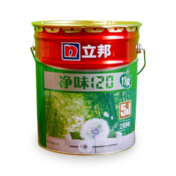 立邦漆净味120竹炭抗甲醛净味五合一乳胶漆环保涂料墙面漆 5l