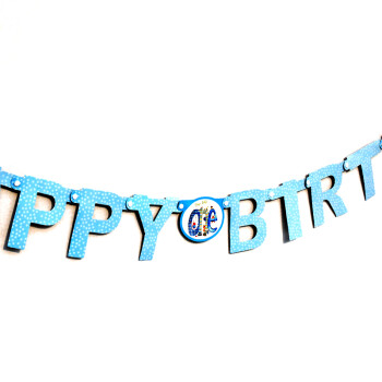 孩派HighParty生日party用品/生日派对用品/1st Boy 主题字母拉条