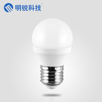 
                                        明锐LED灯泡4W E27大螺口接口球泡灯照明光源 暖白光3000K                