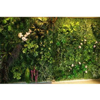 田园室内树叶酒店室内摄影装饰花墙背景人造花人造植物墙 仿真花墙