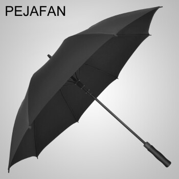 
                                                                                PEJAFAN高端雨伞男士超大商务伞双层加厚自动长柄伞双人大伞户外高尔夫伞超强防风防晒晴雨两用伞 130CM单层黑色                