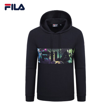 fila(斐乐 连帽卫衣男装2018春季新款logo运动服 传奇蓝-nv 180/100a