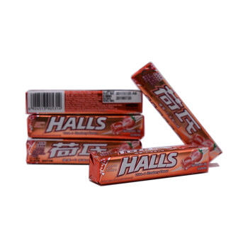 荷氏(halls) 薄荷糖 维生素c糖果 34g×5条 条装 多种