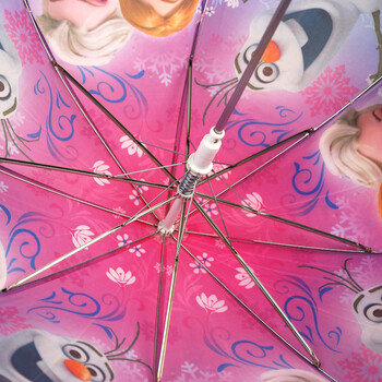 
                                        迪士尼/Disney 雨伞 遮阳伞 儿童自动开启安全直杆雨伞长杆遮阳伞 冰雪奇缘003兰                