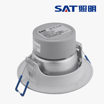 SAT照明 为而普系列 LED特价射灯家居LED天花射灯 开孔7cm 3W 特价！ 银色 3W正白光