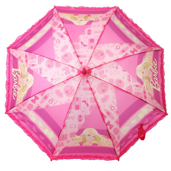 芭比（Barbie）卡通儿童雨伞 儿童安全直杆伞 粉色BS003