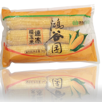 鸿谷园速冻糯玉米 东北糯玉米 粘玉米棒 黑龙江特产 即食甜玉米200g*6