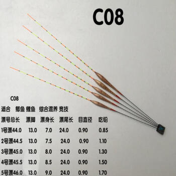 浮漂a31阴天尾底钓大小鲫鱼鲤鱼漂轻口鲫高灵敏黑坑竞技 阿卢c08 4号