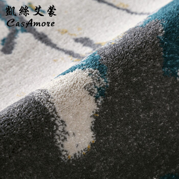 CasAmore现代时尚土耳其进口地毯卧室床边毯 客厅沙发茶几地毯艺术抽象办公室书房大地垫 0W505 160x230CM