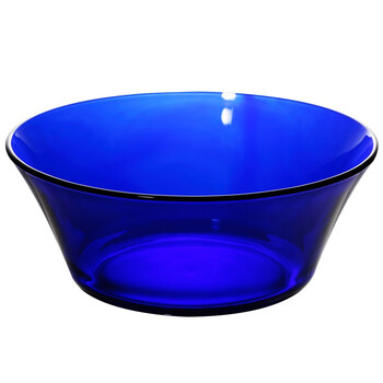 多莱斯 DURALEX2008F法国原装进口钢化玻璃深蓝色沙拉碗2200ml（2个装）