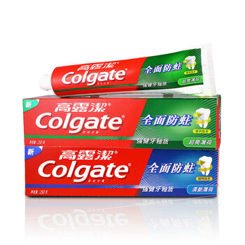 【满99减50】高露洁 全面防蛀牙膏 清新薄荷250g 超爽薄荷250g 家庭