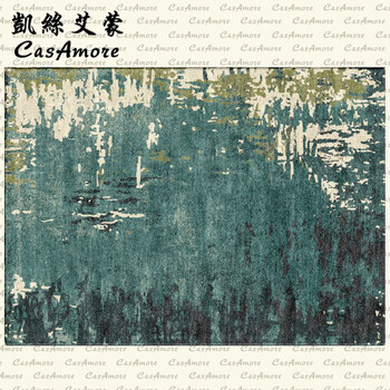 CasAmore现代时尚土耳其进口地毯卧室床边毯 客厅沙发茶几地毯艺术抽象办公室书房大地垫 0W505 160x230CM