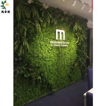逸香源仿真植物墙橱窗墙墙体墙绿植墙仿真形象门头新风店招背景朗诵关于树草坪的绿化稿图片