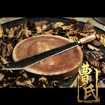 手工锻打夹钢刀 放血刀 屠宰专用刀 菜刀 炮弹钢杀猪刀  未开刃