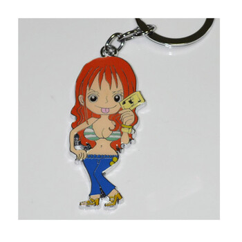 ONE PIECE海贼王钥匙链扣圈 金属挂件饰品路飞乔巴索隆罗宾香吉士 乔巴字母C