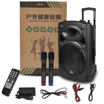 
                                        新科(Shinco)T515 户外广场舞音响 蓝牙拉杆音箱移动扩音器双麦克风15英寸                