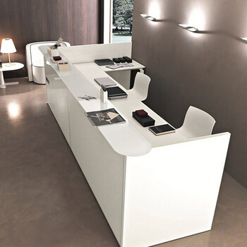 前台接待台l型公司前台吧台办公桌转角收银台迎宾台酒店柜台服务台