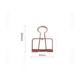 北欧简约金属镂空燕尾夹子封口夹小清新手账文件长尾夹 玫瑰金-大号