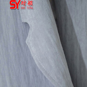 时颖2015秋装新款棉麻中长款休闲外套薄款显瘦上衣麻料小西装 CYL0170 灰色 XL