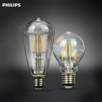 
                                                            飞利浦（PHILIPS） LED复古灯泡 个性复古创意灯丝节能螺口高寿命爱迪生钨丝灯吊灯蜡烛灯椒泡 E27超大球泡-6W 暖白色3000K                