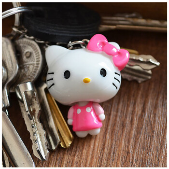 HELLO KITTY 精致钥匙扣钥匙链 钥匙挂件 卡通可爱钥匙扣挂饰 玫红全身KT