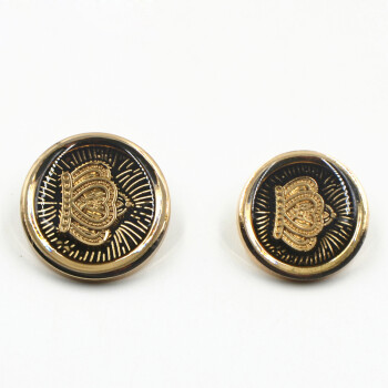 
                                        迈利达  金属皇冠点油钮扣 休闲西服纽扣 大衣风衣扣子 25mm(1颗)                
