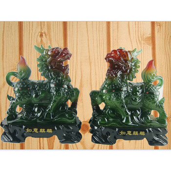 汉白玉貔貅 如意对麒麟 仿玉工艺品货源 纳财镇宅摆件 乔迁开业礼品 汉白玉貔貅