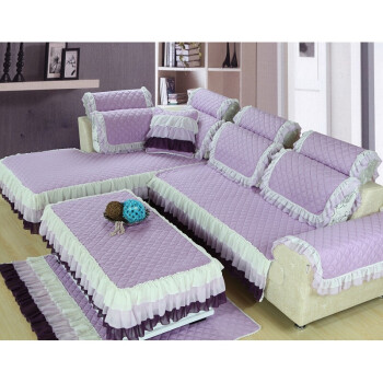 韩式布艺组合沙发垫四季通用蕾丝花边防滑定做沙发套