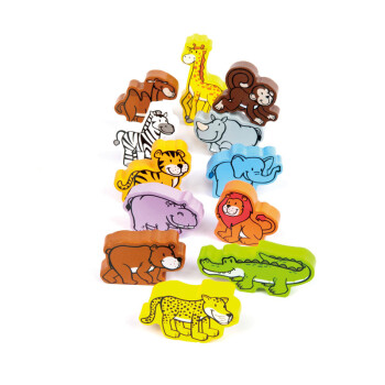 德国Hape立体野生动物儿童玩具1-2岁E0903宝