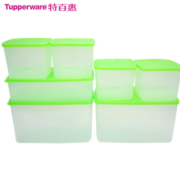 特百惠厨房冰箱干货储藏菜嫩果爽冷冻冷藏保鲜盒套装 菜嫰果爽7件套
