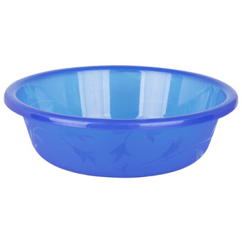 晟旎尚品 仿玻璃 塑料洗脸盆子 洗衣洗漱洗菜盆 蓝色 28cm