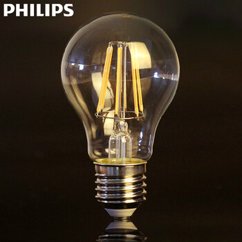 
                                                            飞利浦（PHILIPS） LED复古灯泡 个性复古创意灯丝节能螺口高寿命爱迪生钨丝灯吊灯蜡烛灯椒泡 E27超大球泡-6W 暖白色3000K                