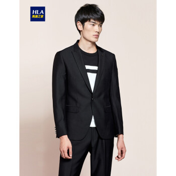 hla海澜之家西服套装男2017秋季新品戗驳领礼服修身婚庆 htxad3v018a