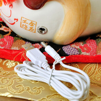 
                                        金石工坊招财猫摆件大号千客万来开业乔迁礼品创意商务 办公室工艺品装饰摆件电动摇手招财猫                