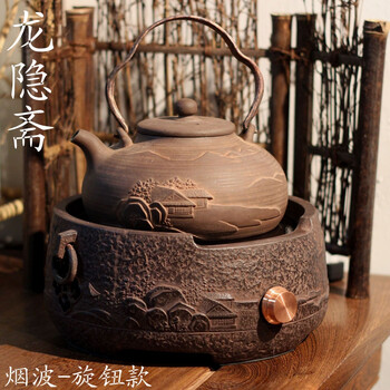 烟波旋钮款电陶炉 电风炉煮茶炉迷你台湾龙隐斋铁壶铜壶专用