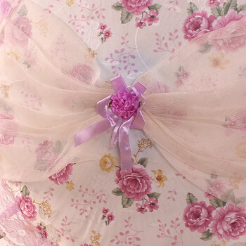 田园风光 圆形电风扇罩 防尘套 花蜜寻芬-紫色 均码(直径40-50cm可用)