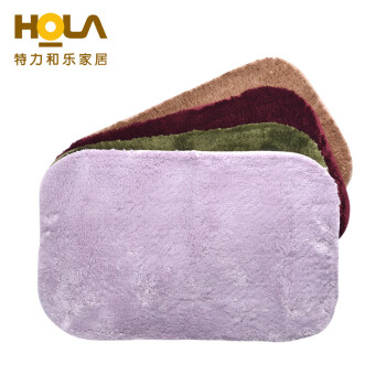 HOLA特力和乐 珠光细纤维踏垫 门厅进门吸水地垫 门垫原特力屋 紫色 500MMx800MM