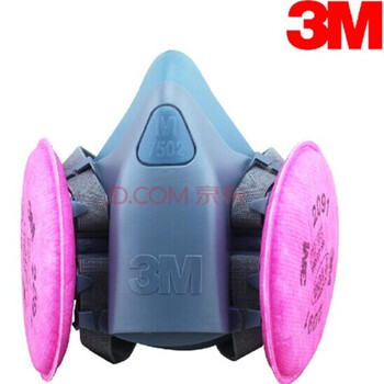 3M 7502+2091防毒三件套 焊接烟尘 雾霾PM2.5 放射性颗粒H7N9禽流感