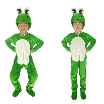 儿童小蝌蚪找妈妈表演服装小鸭子白鹅乌龟青蛙螃蟹金鱼动物卡通服 长